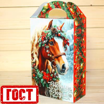 Сладкий новогодний подарок по ГОСТу в картонной упаковке в Бронницах