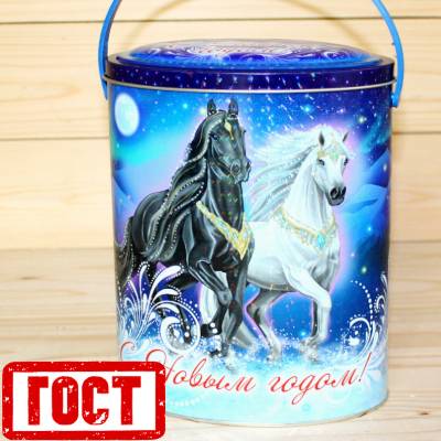 Сладкий новогодний подарок по ГОСТу в жестяной упаковке в Бронницах